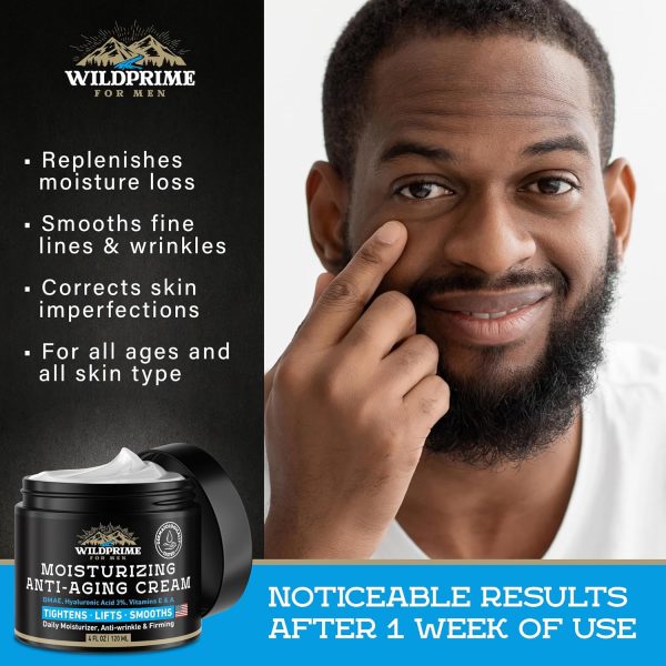 Men's Face Moisturizer Cream - Anti Aging & Wrinkle - Made in USA - - Image 4