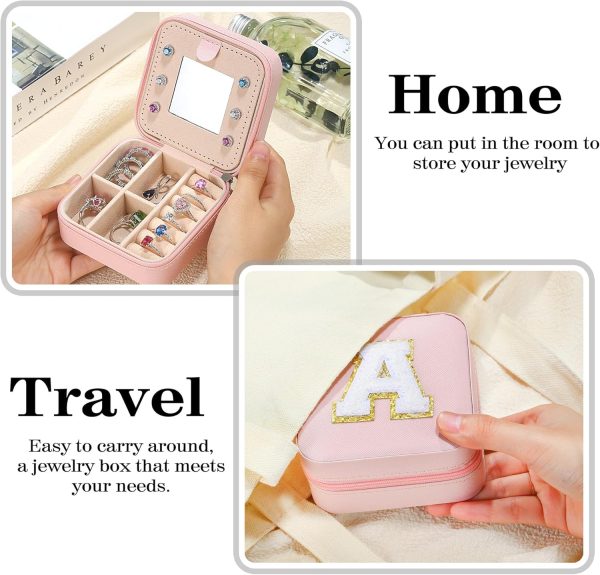 Parima Preppy Travel Jewelry Box - Personalized Trendy Letter Jewelry - Image 6