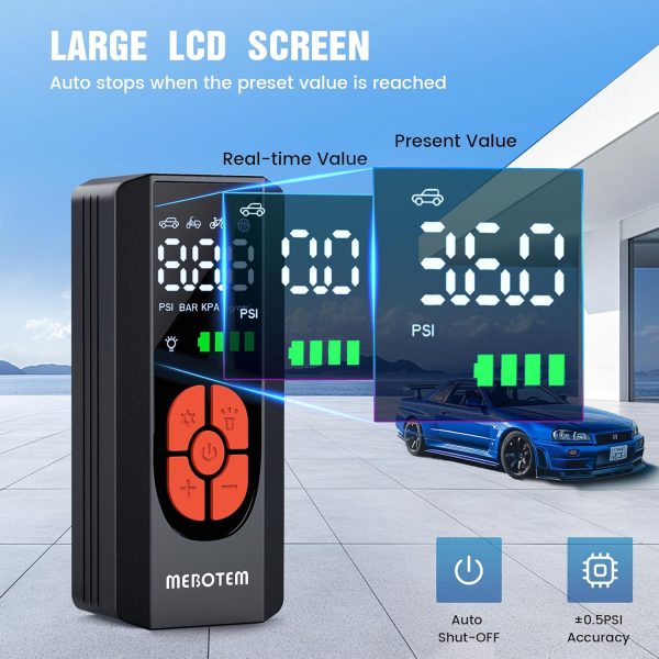 Tire Inflator Portable Air Compressor, 150PSI Portable Air Pump for Car - Image 3
