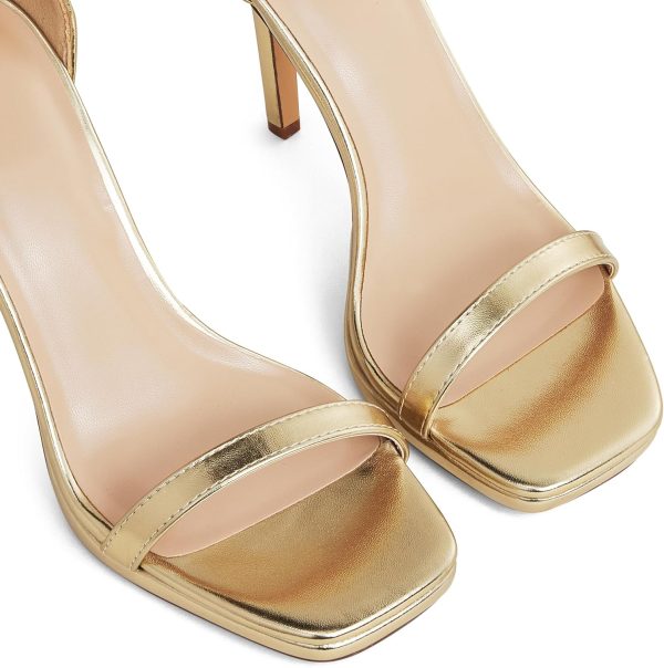 Women Strappy High Heeled Sandals,4.3-Inch Stiletto Open Square Toe Heels - Image 4