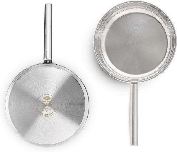 Camping Cookware Set 304 Stainless Steel 8-Piece Pots & Pans Open Fire - Image 3