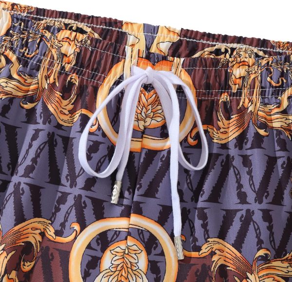 Luxury Brand Mens Printed Elastic Waist Drawstring Quick Dry Stretch Beach - Image 3
