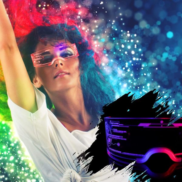 LED Light Up Glasses For Party LED Glasses For Adults Kids Futuristic - Image 2