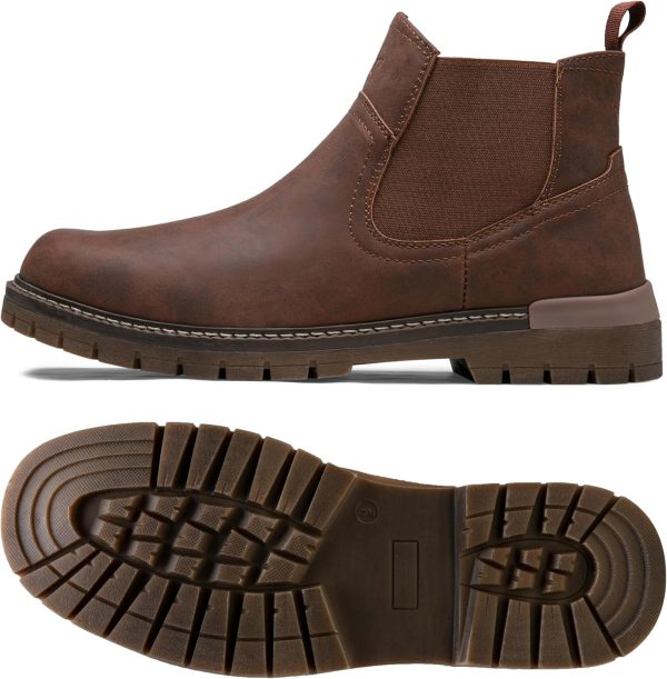 Jousen Chelsea Boots Casual Slip On Ankle Waterproof Mens Boots - Image 4