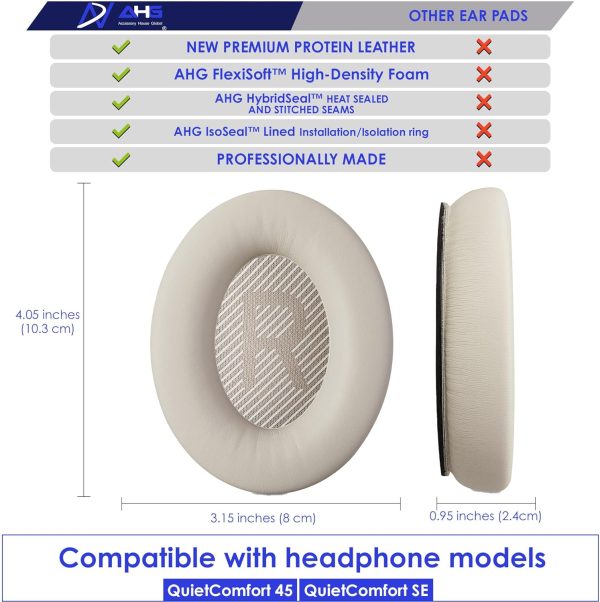 AHG Premium QC45 Replacement Ear Pads Cushions Compatible with Bose - Image 6