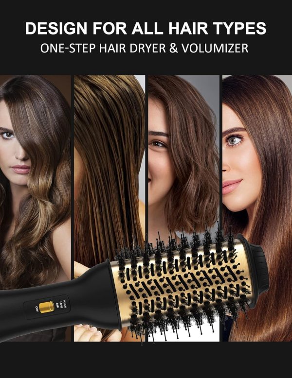 LANDOT Hair Blow Dryer Brush and Volumizer, One-Step Hot Air Brush for - Image 7