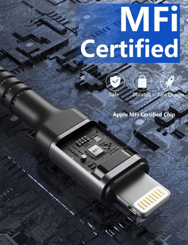 Long iPhone Fast Charger, [Apple MFi Certified] 2Pack 10FT USB C to - Image 3