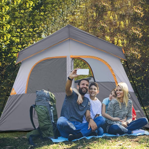 HIKERGARDEN 6-8 Person Camping Tent - Portable Family Cabin Tent for Camp, - Image 5
