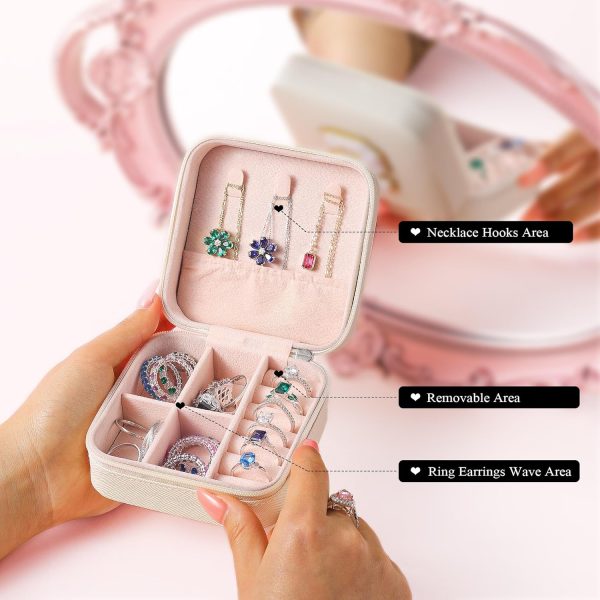 Parima Small Jewelry Box for Girls, Travel Initial Jewelry Box for Girls | - Image 2