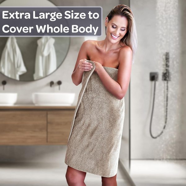 Lavish Home Bath Towels - 2PC 500GSM 100% Cotton Towel Set - 35x70in Extra - Image 3