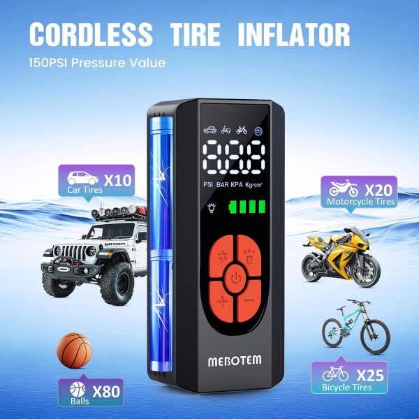 Tire Inflator Portable Air Compressor, 150PSI Portable Air Pump for Car - Image 4