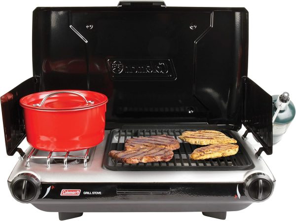Coleman Tabletop 2-in-1 Camping Grill/Stove, 2-Burner Propane Grill & Stove - Image 10