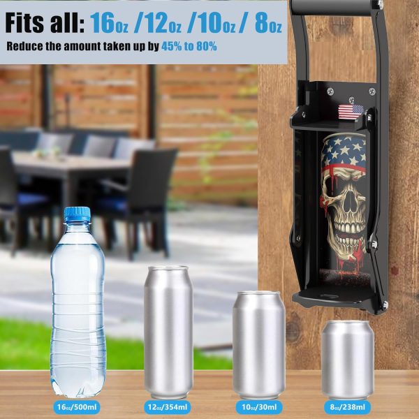 Can Crusher Wall Mounted, Manual Can Crusher Beer Can Crusher for Recycling - Image 6