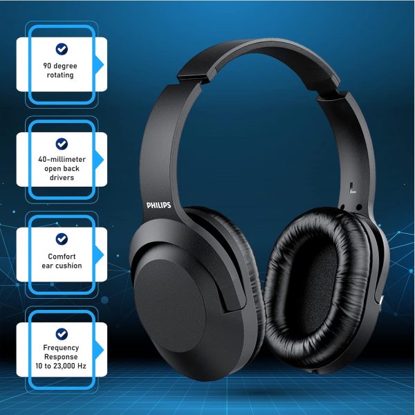 Philips Over Ear Wired Stereo Headphones for Podcasts, Studio Monitoring - Image 3