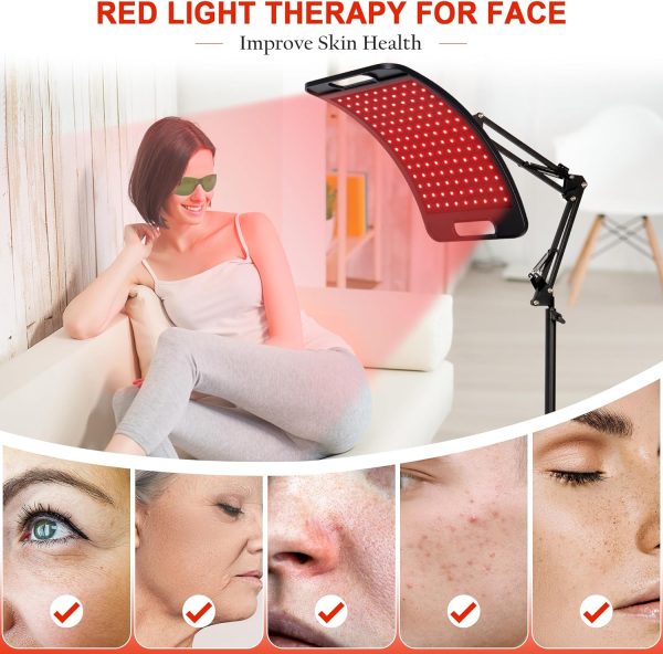 Red Light Therapy, Red Light Therapy for Body with Adjustable Stand, Red - Image 2