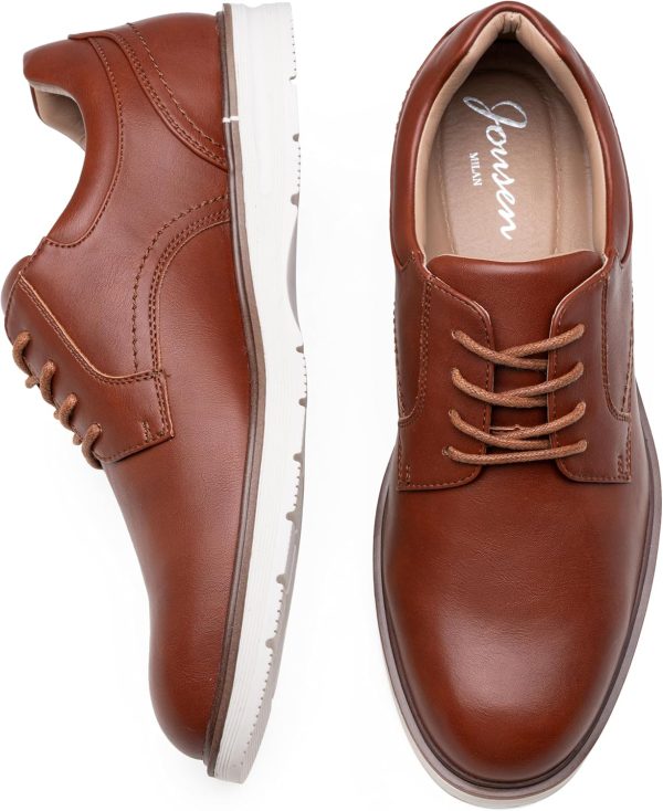 Jousen Mens Dress Shoes Casual Oxfords Lace Up Business Formal Dress - Image 5