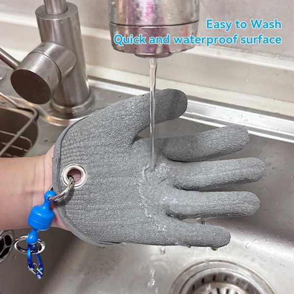 Fishing Glove for Men with Magnet Release, Puncture Resistant Fish Glove - Image 5