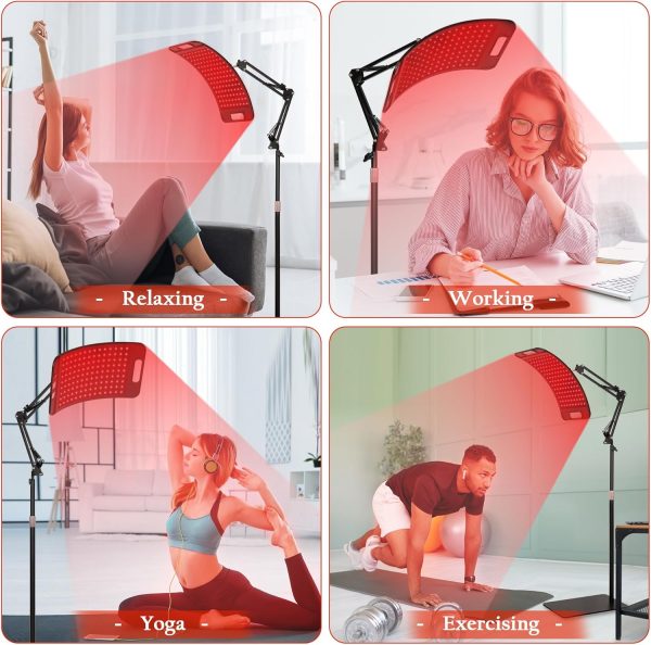 Red Light Therapy, Red Light Therapy for Body with Adjustable Stand, Red - Image 5