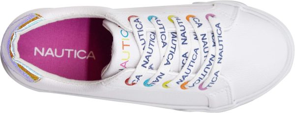 Nautica Girls Fashion Shoe - Lace-Up Low-Top Tennis Sneakers for Big Kids, - Image 5