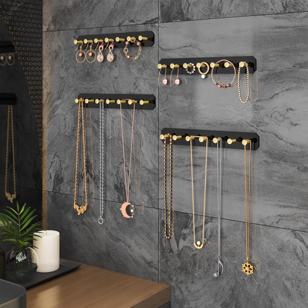 NiHome 8-Pack Wall Mount Acrylic Jewelry Storage for Necklaces, Bracelets, - Image 7