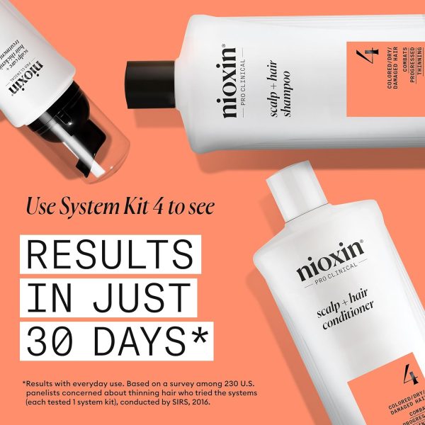 Nioxin System 4 Scalp + Hair Thickening Shampoo For Colored, Dry, & Damaged - Image 5