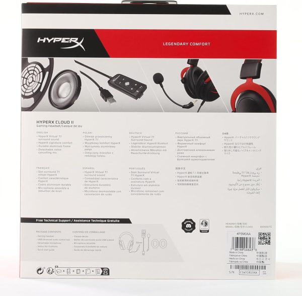 HyperX Cloud II - Gaming Headset, 7.1 Surround Sound, Memory Foam Ear Pads, - Image 15