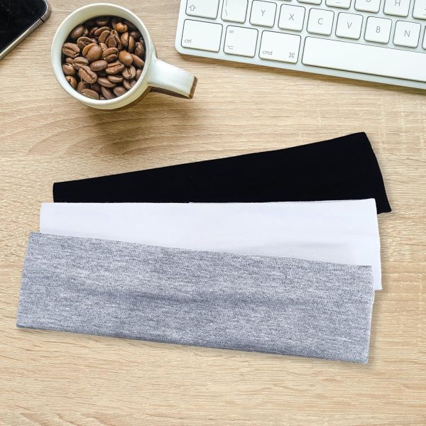 Yoga Headbands for Women, Non Slip Elastic Sweat Hairbands, Solid Color - Image 6