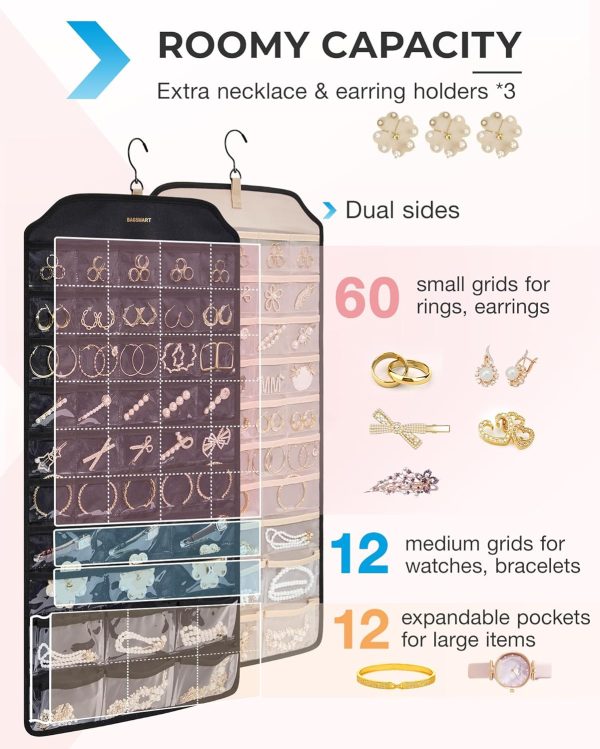 BAGSMART Hanging Jewelry Organizer, Jewelry Holder Organizer Accessories - Image 2