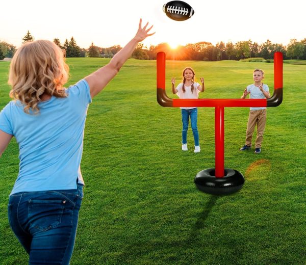 Inflatable Jumbo Football Set Inflatable Football Goal with Ball Football - Image 2