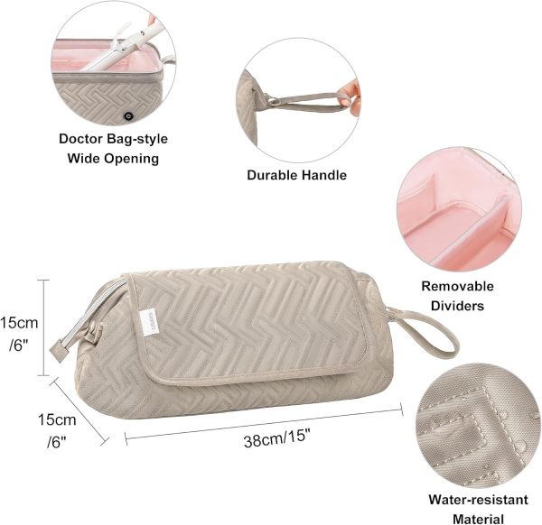 Leudes Hair Tools Travel Bag for Women Heat Resistant Mat for Travel - Image 4