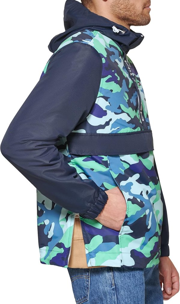 Tommy Hilfiger Men's Retro Lightweight Taslan Hooded Popover Water - Image 3
