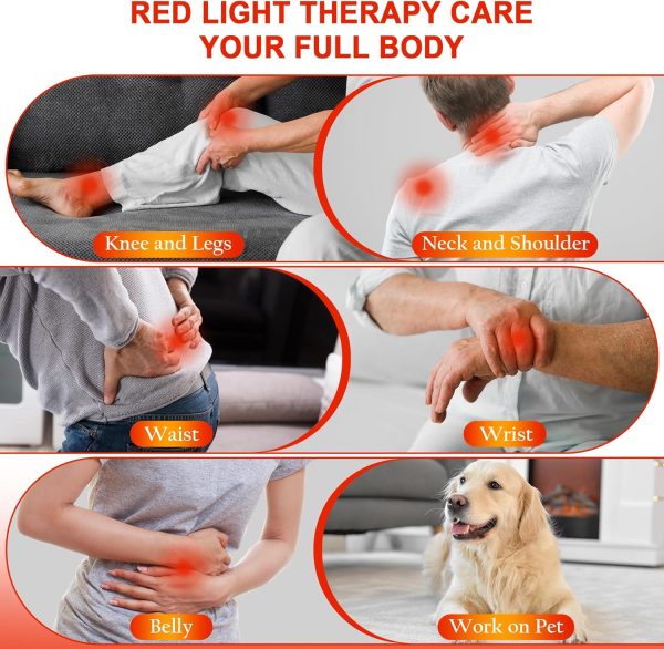 Red Light Therapy, Red Light Therapy for Body with Adjustable Stand, Red - Image 3