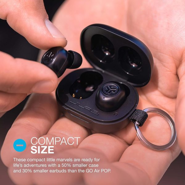 JLab JBuds Mini True Wireless Bluetooth Earbuds + Charging Case, Charcoal - Image 2