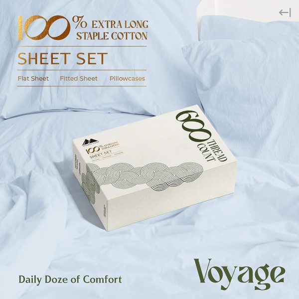 Mayfair Linen 100% Egyptian Cotton Sheets Queen Size - 600 Thread Count - Image 4