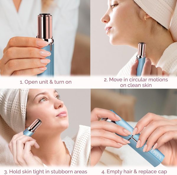 Facial Hair Removal for Women - Electric Razor Device, Small Dermaplaning - Image 4