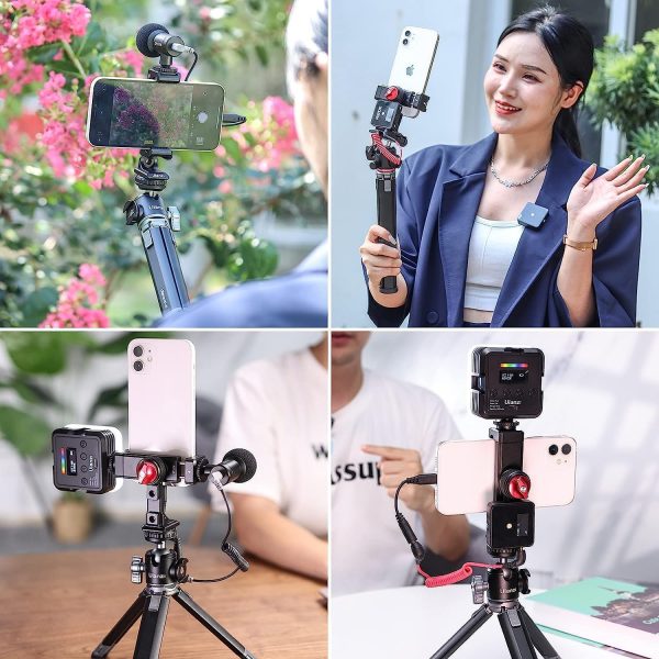 ULANZI ST-27 Phone Tripod Mount, 360° Metal Phone Holder for Tripod w 3 - Image 6