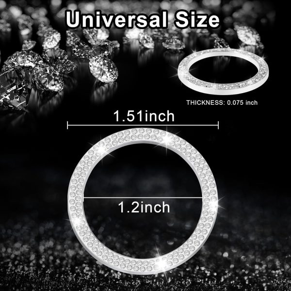 LivTee 2 PCS Crystal Double Rhinestone Car Engine Start Stop Decoration - Image 4