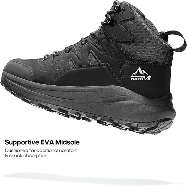 NORTIV 8 Men's Hiking Boots Waterproof Lightweight Mountaineering Outdoor - Image 2