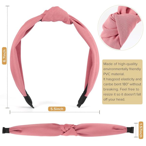Headbands for Women Girls - 6PCS Stylish Top Knotted Headbands - Knotted - Image 2