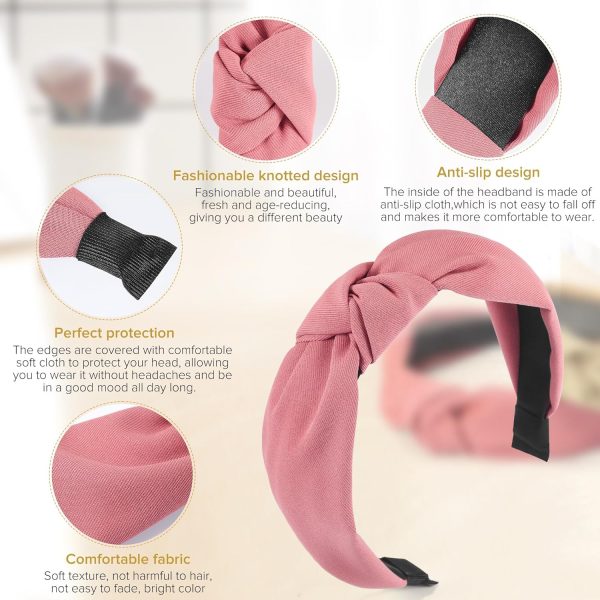 Headbands for Women Girls - 6PCS Stylish Top Knotted Headbands - Knotted - Image 3