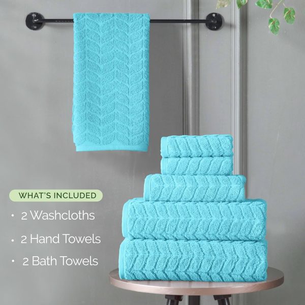 Elegant Comfort Luxury 6-Piece 100% Turkish Cotton Jacquard Braided - Image 4