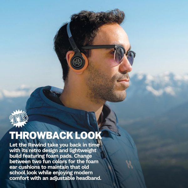 JLab Rewind 2 Wireless Retro Headphones, 20+ Hours Playtime, App Support, - Image 3