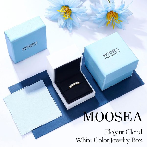 5 Stone Moissanite Rings for Women, 3.75MM D Color VVS1 Clarity Lab Created - Image 7