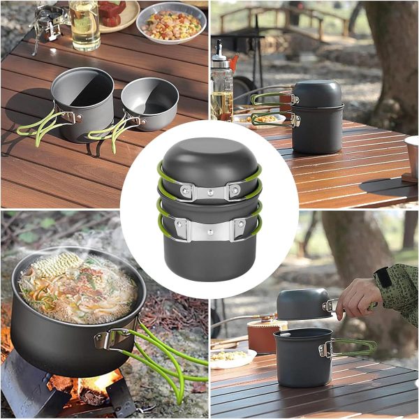 Compact Camping Cookware Set - Lightweight Backpacking Pots and Pans Kit - Image 4