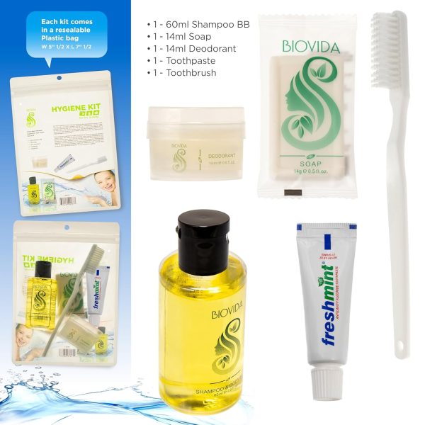 Moda West 24 Hygiene Kits - Bulk Case of Wholesale Basic Toiletry Kits for - Image 2