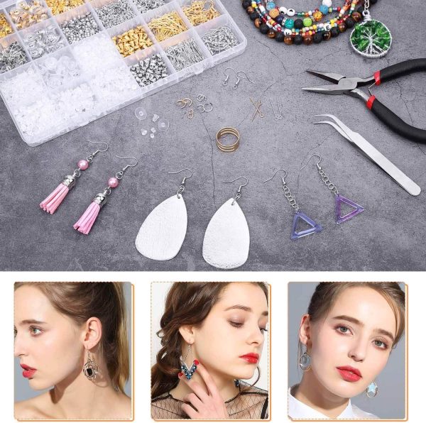 Anezus Earring Making Kit with Earring Hooks Findings, Earring Backs Posts, - Image 7