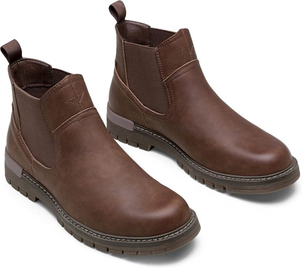Jousen Chelsea Boots Casual Slip On Ankle Waterproof Mens Boots - Image 5