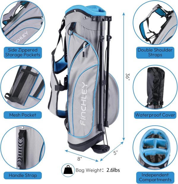 FINCHLEY Kids Golf Clubs Set for Boys & Girls Aged 4-7, Includes Driver, 7# - Image 5