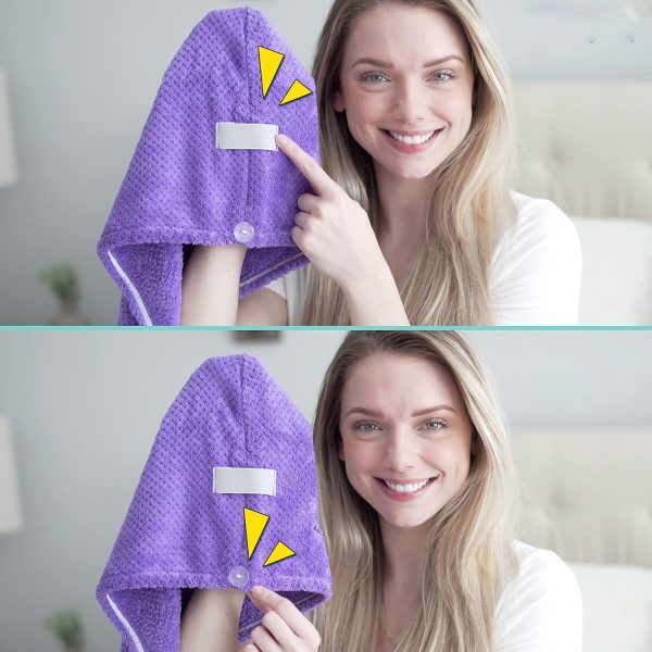 Leporem 3 Pack Extra Large (30 inch X 11 inch) Microfiber Towel for Hair - - Image 4