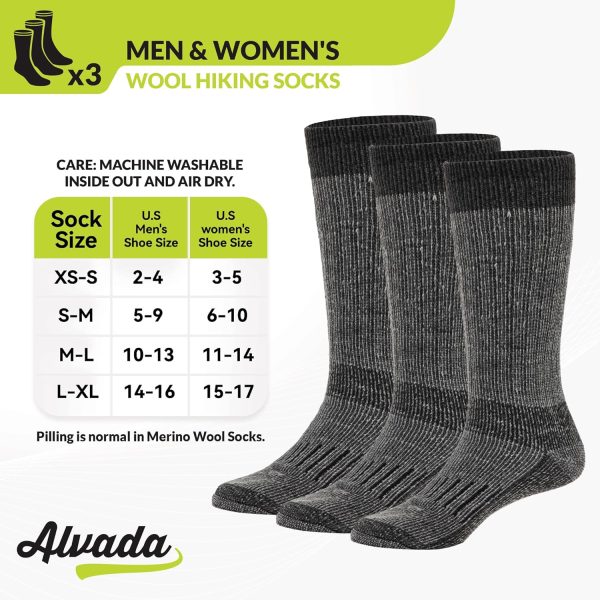 Alvada Warm Thermal Wool Socks for Winter Moisture Wicking and Breathable - Image 4